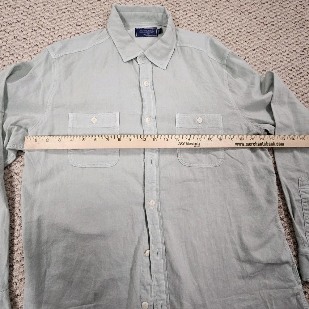 Vineyard Vines Mens Chambray Long Sleeve Button Down Shirt‎ Size L